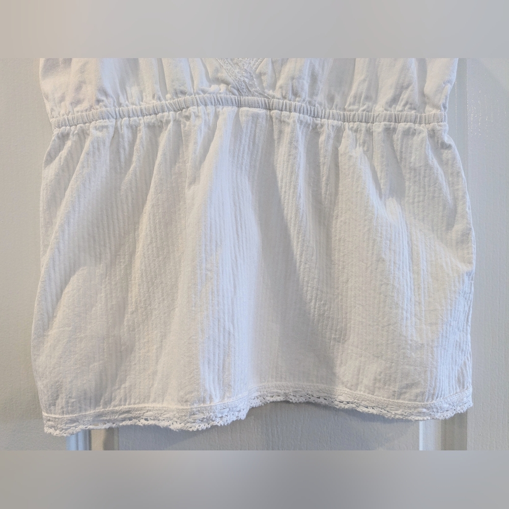 Brandy Melville/John Galt White Edith Lace Tank Top Coquette Cottagecore Fairy - Picture 4 of 10